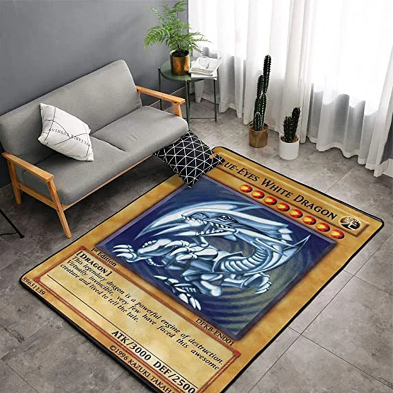 Blue Eye White Dragon Carpet for Living Room Anti-slip Bedroom Bedside Sofa Table Area Rug Soft Large Floor Mat Home Decoration 2