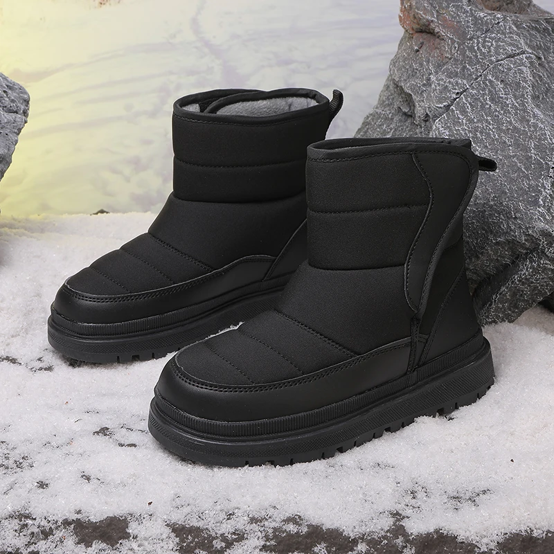 Winter Warm Kids Snow Boots Plush High Top Anti-Slip Casual Children Good Waterproof Cloth Shoes Thicken Boy Girls Cotton Shoes