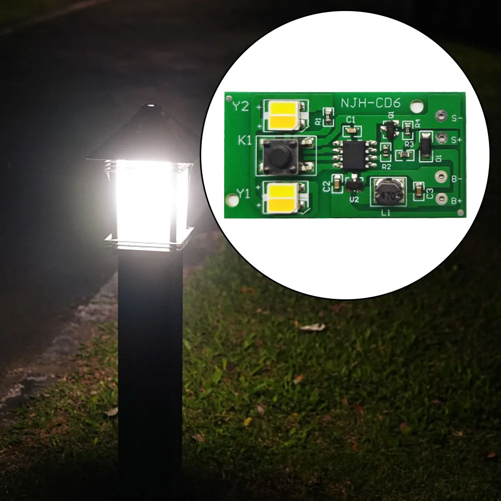 Portable Solar Jar Lamp Circuit Control Board Dual Color Solar Lamp String Control Board Multipurpose for Patio Lamp Accessories