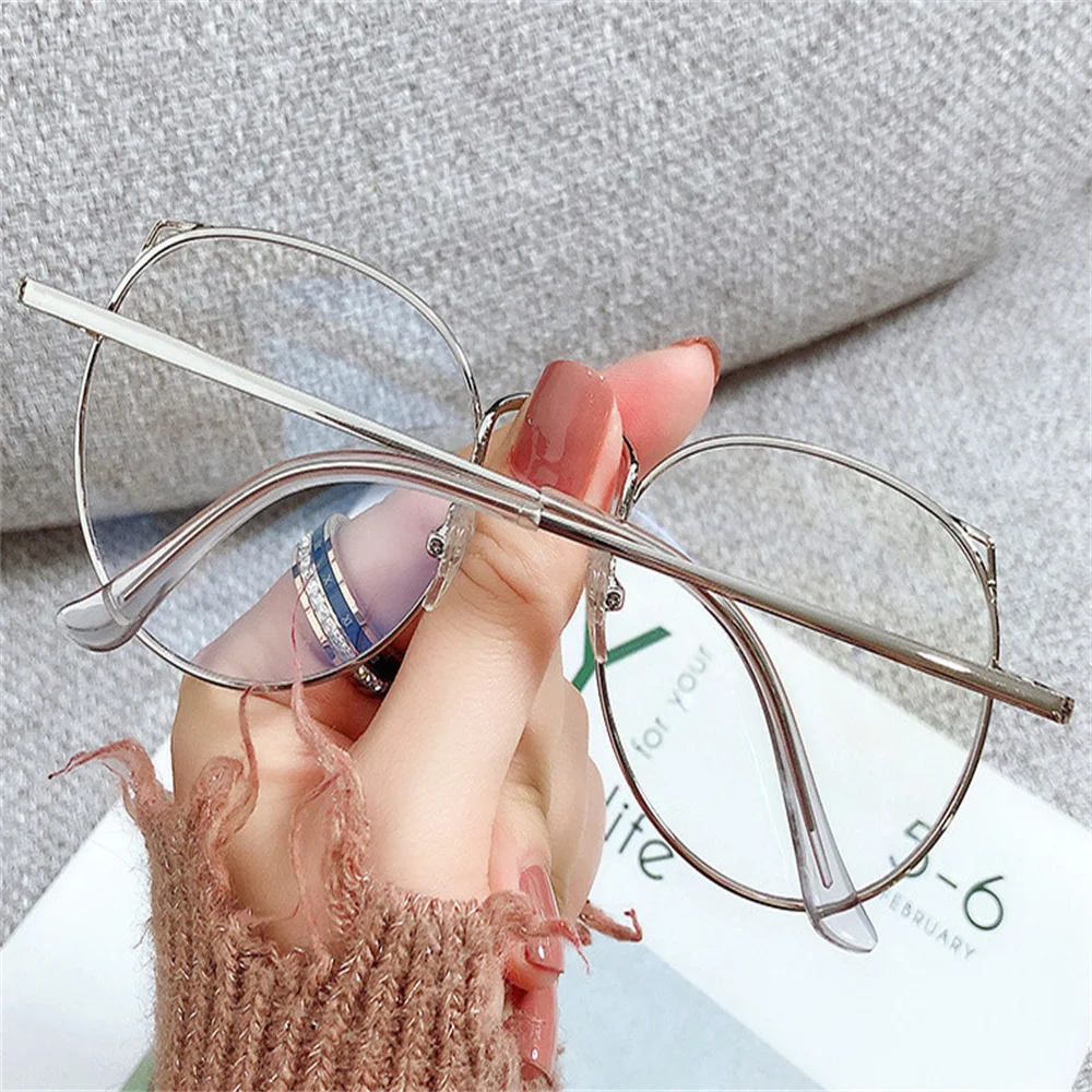1 Pcs New Cat Ears Anti-Blue Light Glasses Frame Girl Cute Trendy Student Myopia Glasses For Women Student