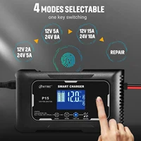 HTRC 12V/24V 15A Car Battery Charger Smart Charger for Lead-Acid PB LiFePO4 Battery 7-Stage Automatic Car Motorcycle Charger - Image 2