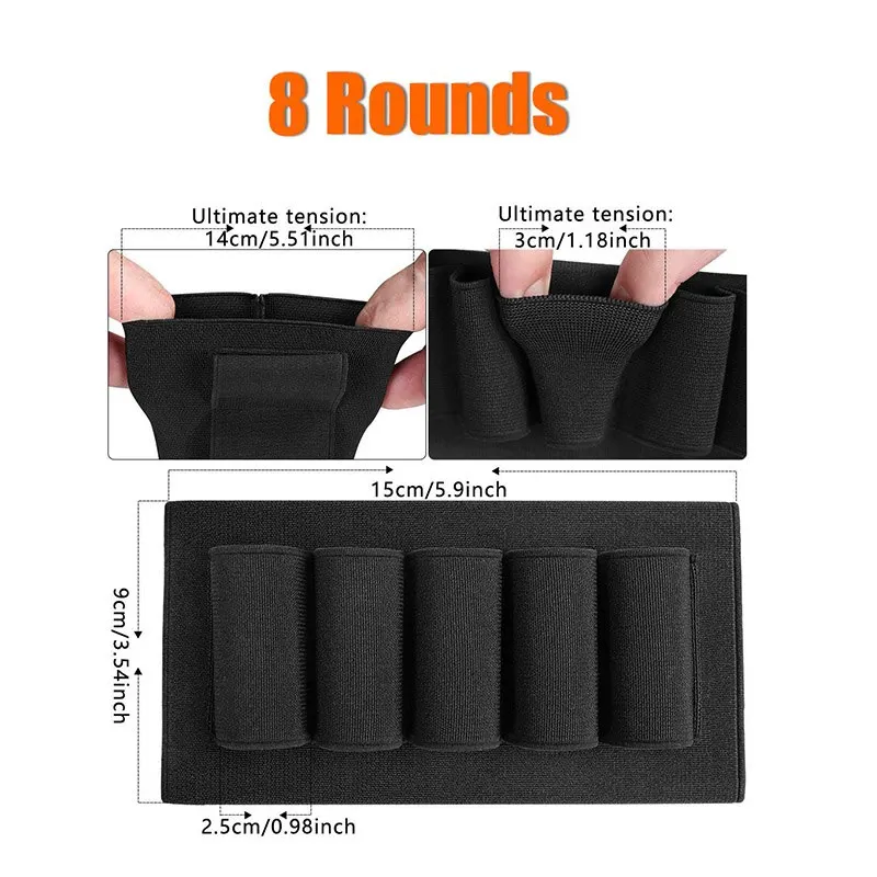 Cartridge Belt 8/9 Rounds Ammunition Package Nylon Tactical 8 Or 9 Shells Rifle Buttstock Hold Outdoor Shooting Accessory Bag ammo storage box ammo pouch ammunition bag