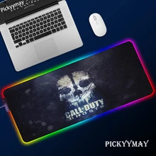 Jogo slipmat do jogo do mousepad do jogo do jogo do dever rgb conduziu a configuração do gamer decoração brilhante da almofada do rato do pc república dos jogadores com tapete do cabo