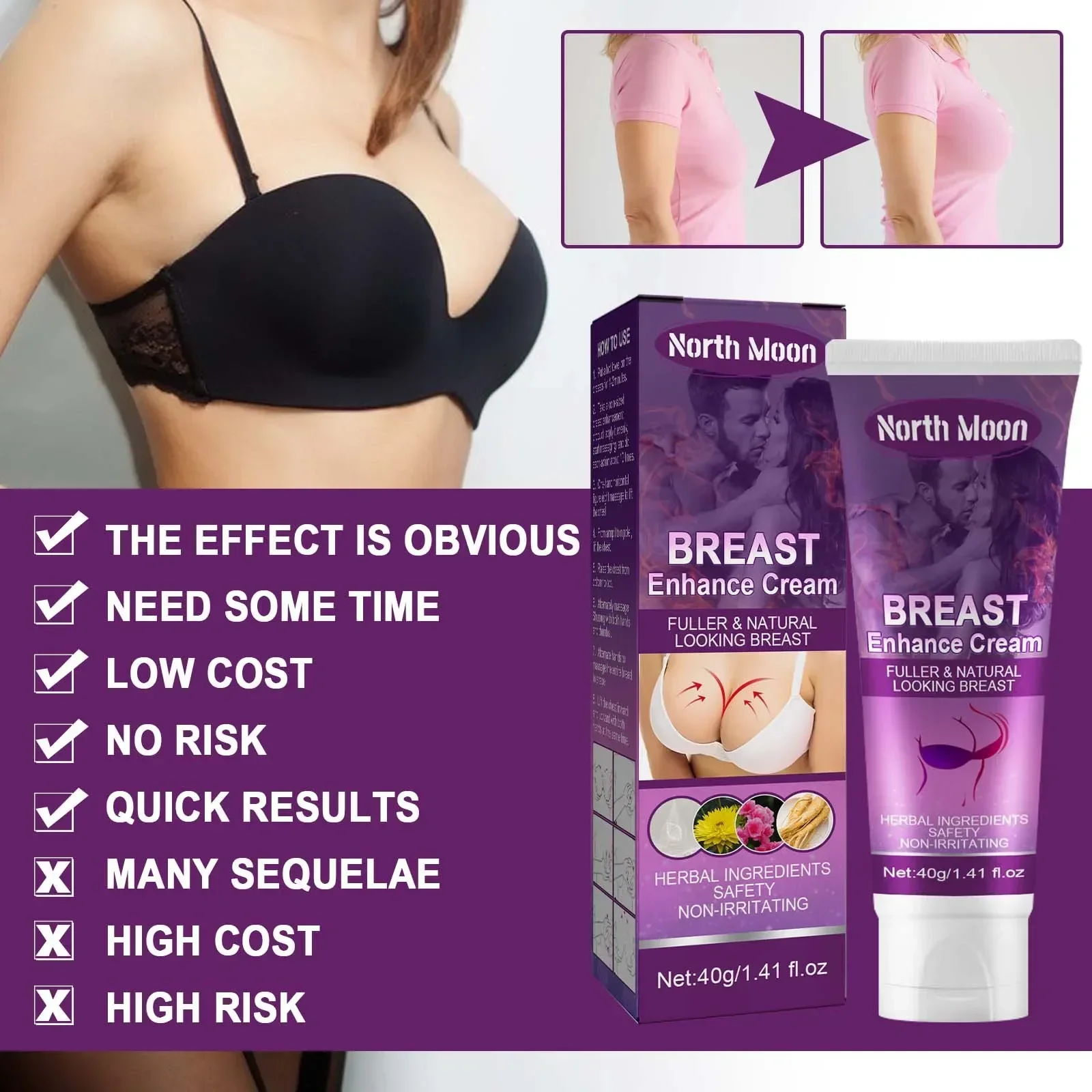 Lift Firm Nourish Breast Get Rid Flat Relaxation Saggy Breast Make Chest More Round Fuller Improves Skin Elasticity Care