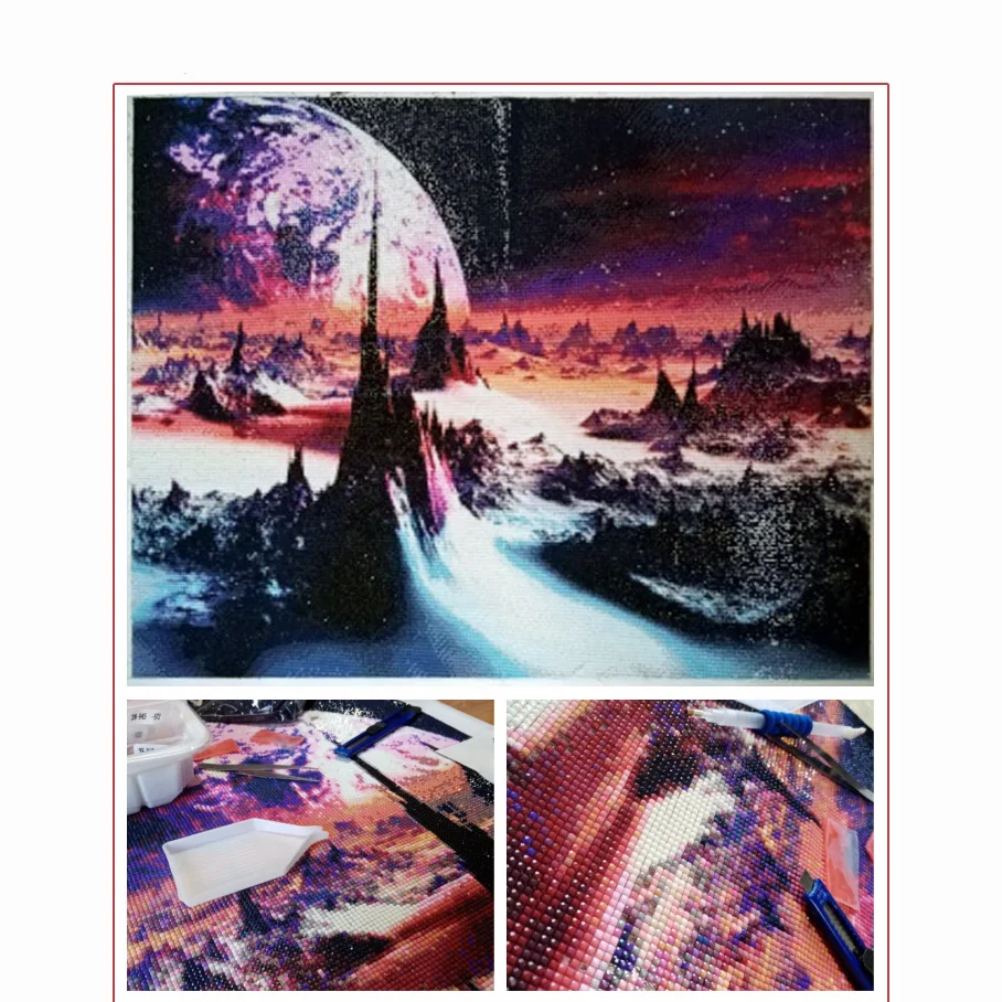 EverShine Full Square Diamond Painting Space 5D DIY Mosaic Diamond Embroidery Landscape Universe Cross Stitch Kit Home Decor diamond painting,diamond painting accessories