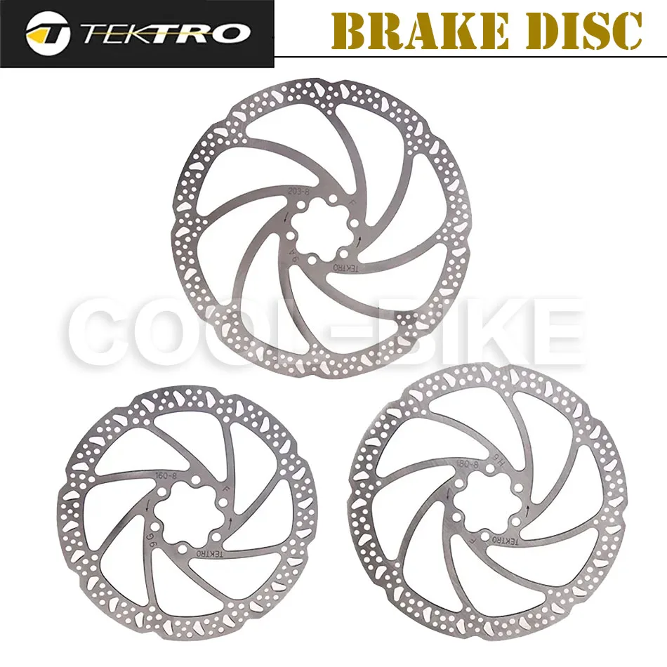 Bicycle disc brake Bike brake rotor TEKTRO Bicycle Rotor 160/180/203mm Mountain Bike Parts Hydraulic Disc Brake Disc for MTB Road Foldable Brake Pads