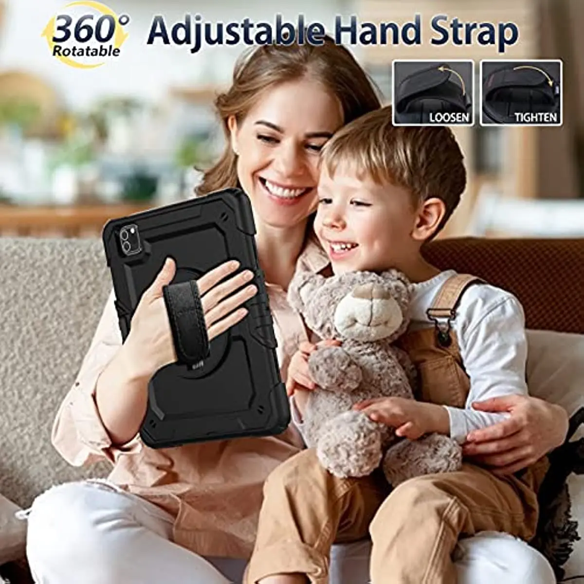Capa à Prova de Choque Kickstand para Ipad Pro Ipad Pro 11 12.9 m2 2023 2023 2023 Ipad 12.9 Pro Pet Screen Protector Alça de Ombro - Imagem 4