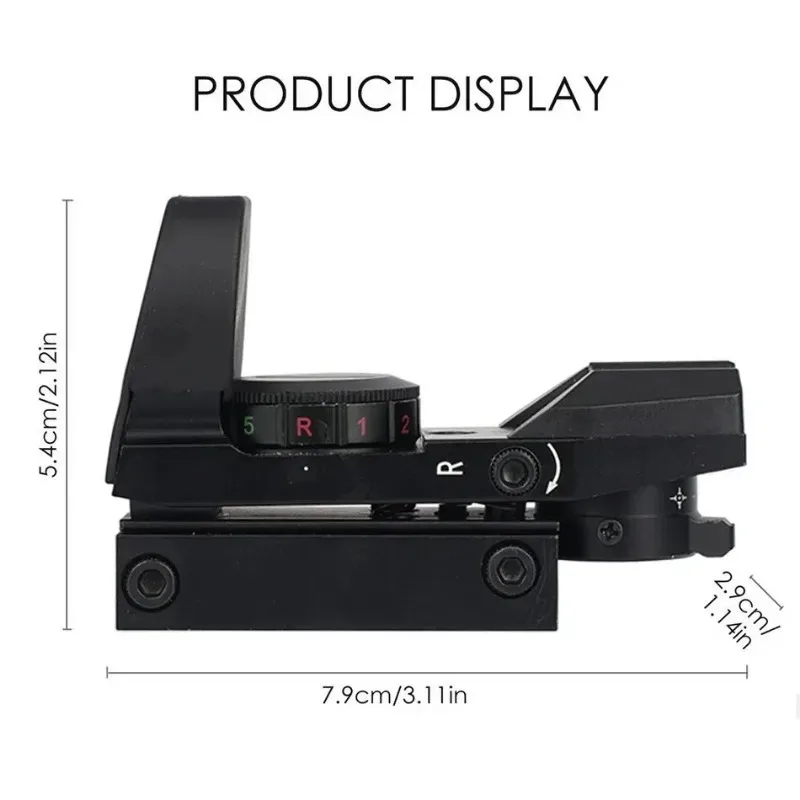Compact HD101 Red Dot Reflex Sight portable outdoor hunting optical rifle scopes adjustable brightness Glock gun airsoft sight