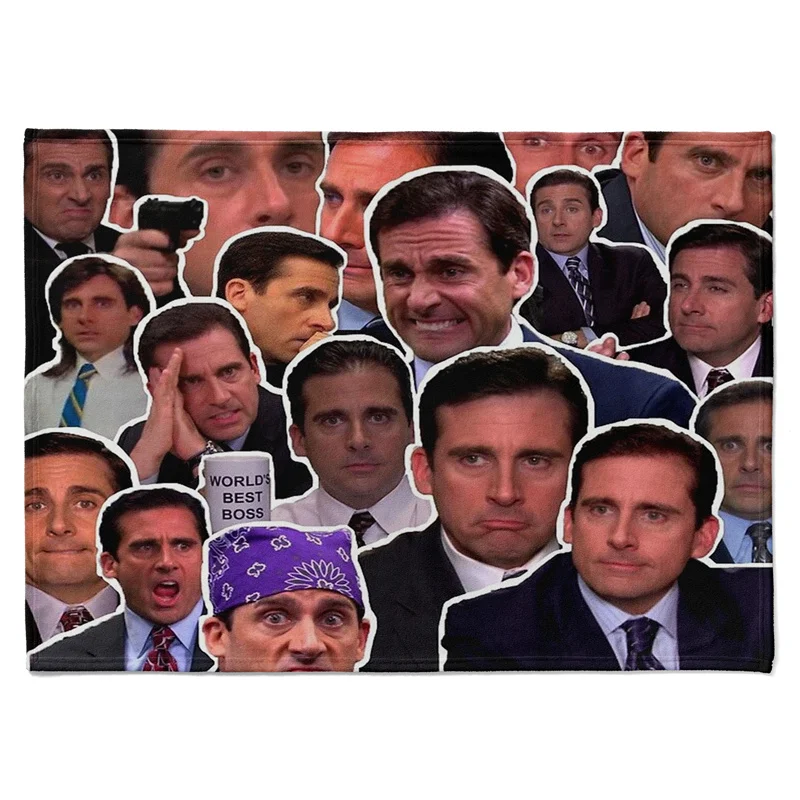 

Aertemisi Michael Scott The Office Photo Collage Pet Blanket for Small Medium Large Dog Cat Puppy Kitten Couch Sofa Bed