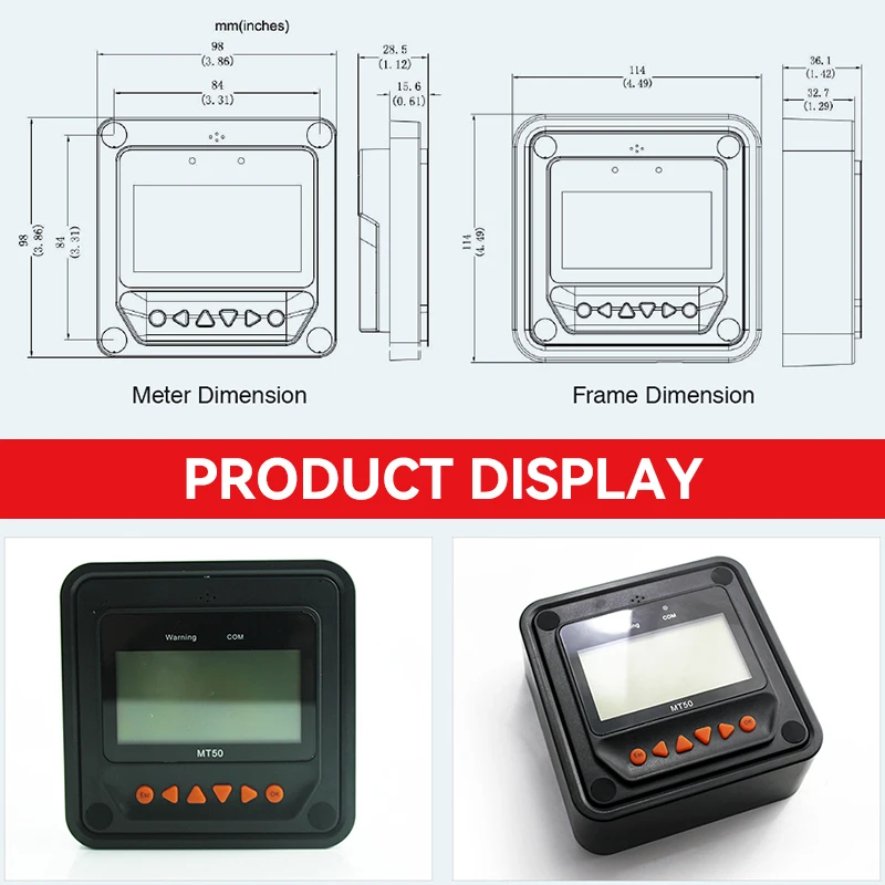 EPEVER MPPT 20A 30A 40A Solarladeregler 12V / 24V oder Remote Meter  MT50/WIFI