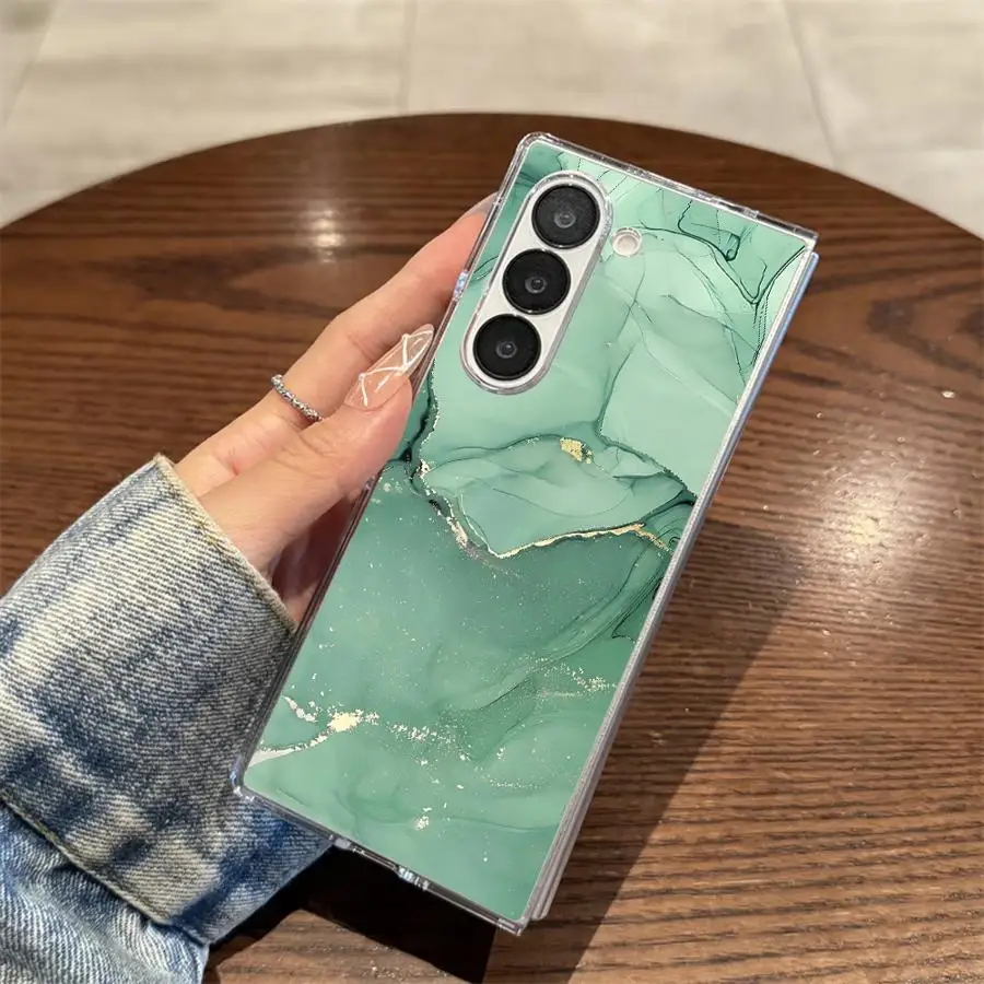 Transparent Soft Phone Cover with Marble Pattern Design