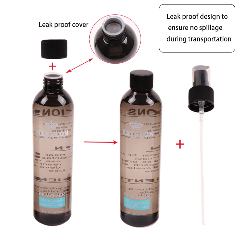 1 Bottle Hair Glue Remover 267ml Adhesives Remover For Hair Extensions Gentle Powerful For Adhensive & Tape Wig Glue Kit