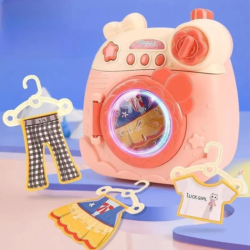 

Child Baby Simulation Mini Toys Plastic Drum Washing Machine Play House Game Suit Boy Girl Birthday Present Household Appliances