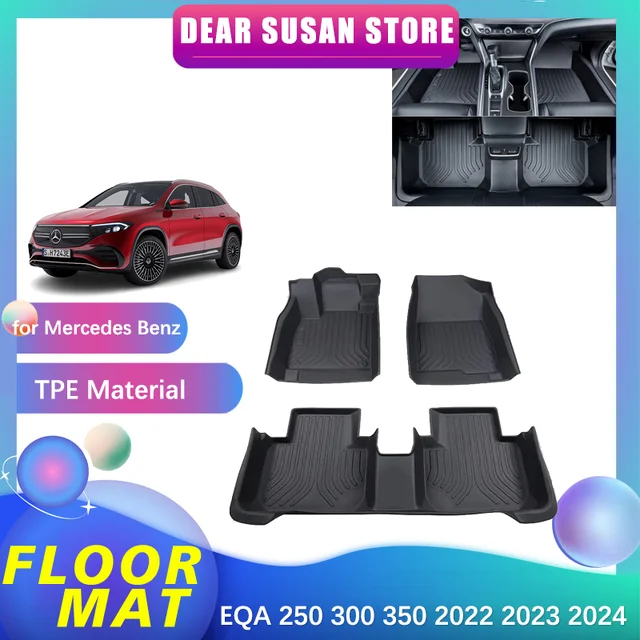 Auto Boden Matte für Mercedes Benz EQA 250 300 350 2022 2023 2024 Fuß TPE  Lagerung Pad Custom Wasserdichte Abdeckung teppich Panel Zubehör -  AliExpress