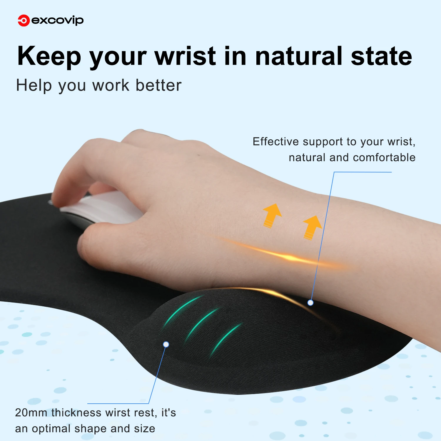 Mouse Pad mouse pad gaming mousepad with Silicone Wrist Support for Computer Office