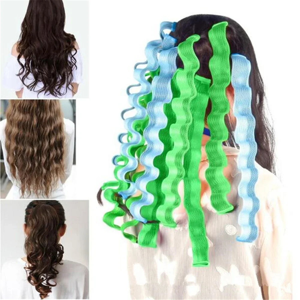 Heatless Hair Curler Make Curls Without Heat Natural Hair Waves Loop Hairs Curling 12/18/10pcs hair curling tools hair styling tool