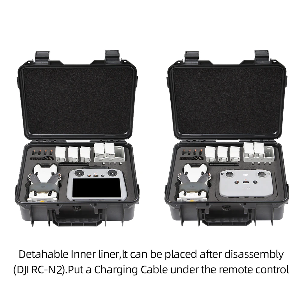 Explosion-Proof Box For DJI Mini 4 Pro Hard Shell Bag For DJI RC 2/RC-N2 Remote Control Protector Suitcase Accessories drone accessories,drone storage bag,dji case,drone case,handbag case,camera carrying case