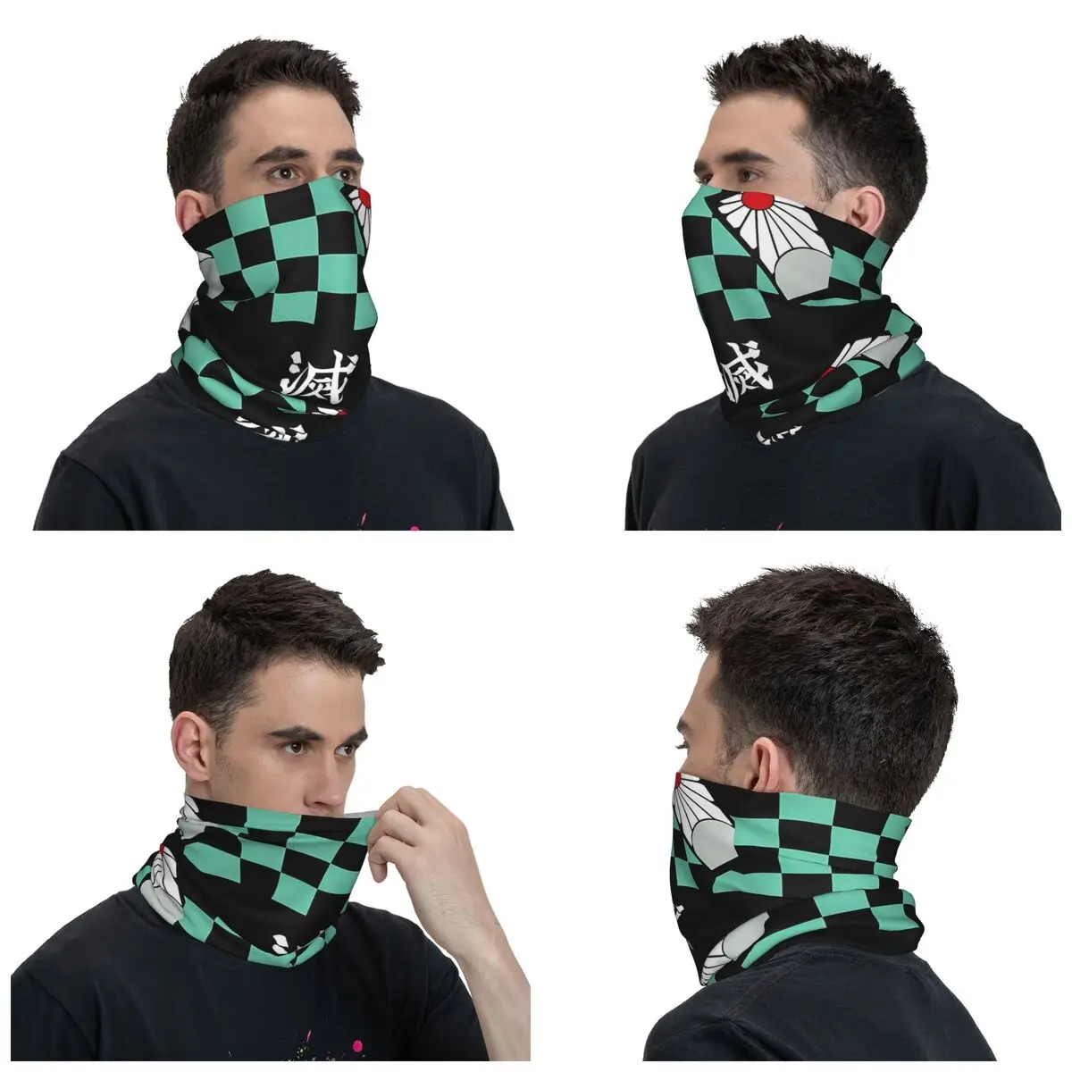 Demons Tanjiro Kamado Bandana Neck Gaiter Slayers Print K-Kimetsu Anime Balaclavas Magic Scarf Headwear Hiking Adult All Season cycling bandana neck wrap bandana headscarf cotton bandana neck gaiter bandana neck cover multifunctional bandana motorcycle bandana camouflage bandana neck tube scarf