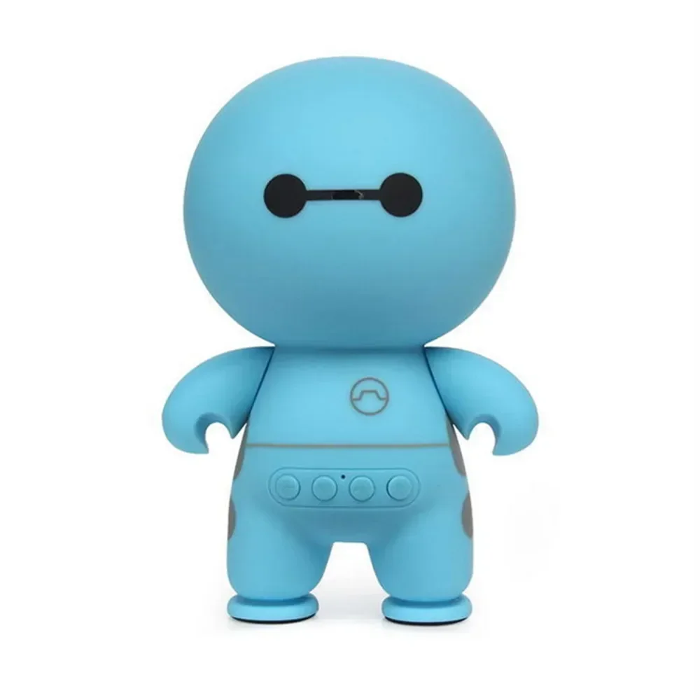 Mini Portable Speaker Cute Cartoon Baymax Smart Handfree Wireless Bluetooth with Microphone Wireless Bluetooth Speaker 5