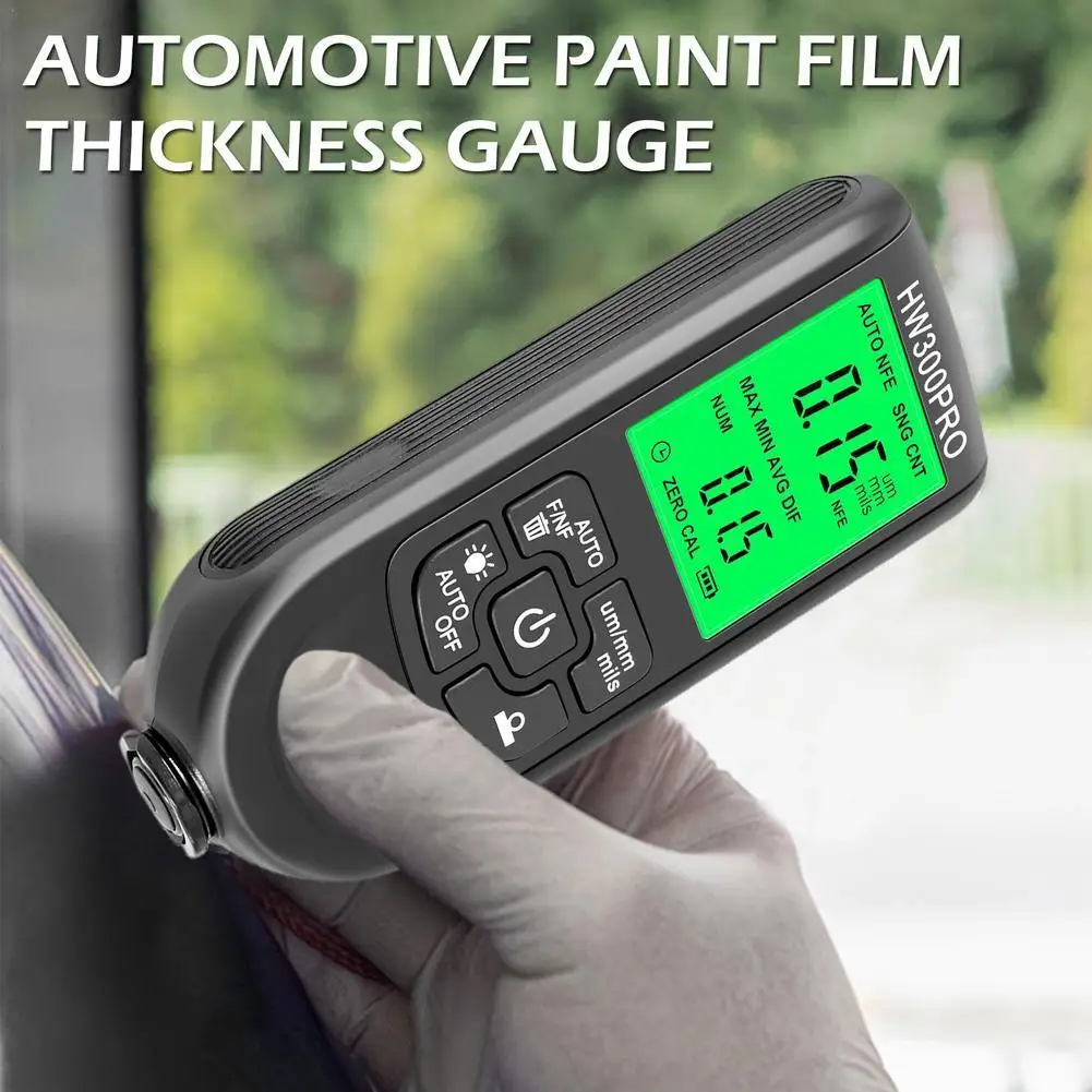 

HW-300PRO Auto Paint Thickness Tester FE/NFE Coating Measurement Automotive Paint 0-2000um Thickness Gauge Paint Tools