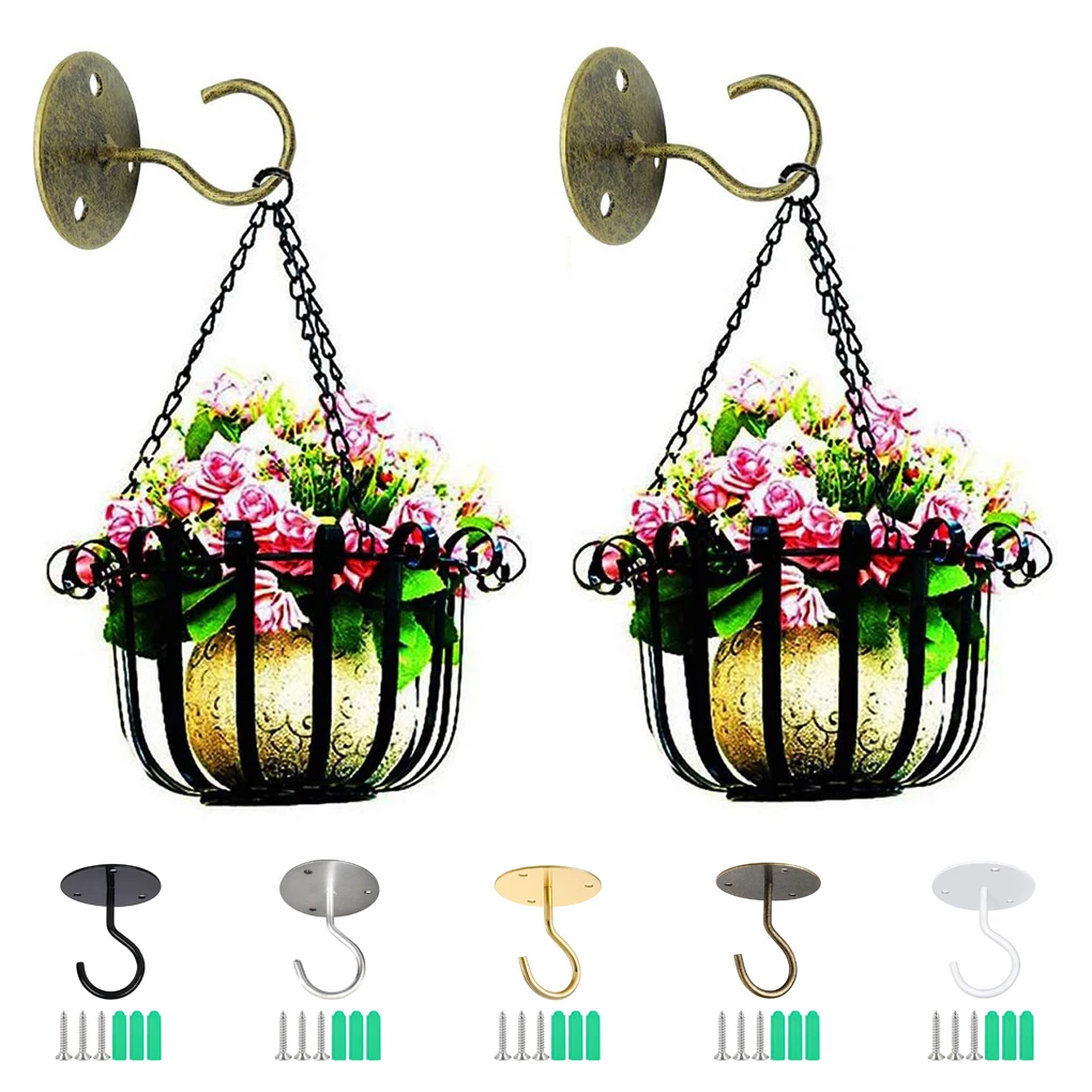 

Plant Hook Portable Ceiling Lamp Flower Pot Hanger Holder Rack Bracket
