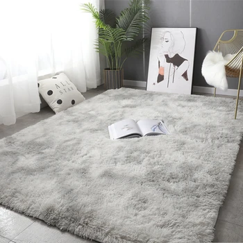 Gray Plush Velvet Carpet 1