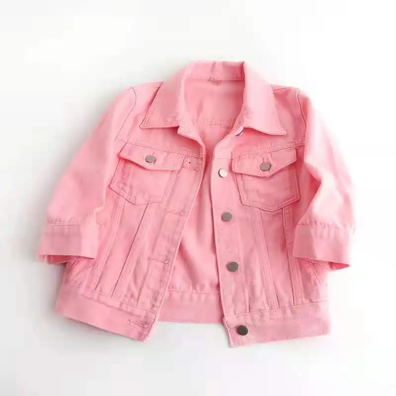 Women's Denim Jacket Spring Autumn Short Coat Pink Jean Jackets Casual Tops  Purple Yellow White Loose Tops Lady Outerwear 22586