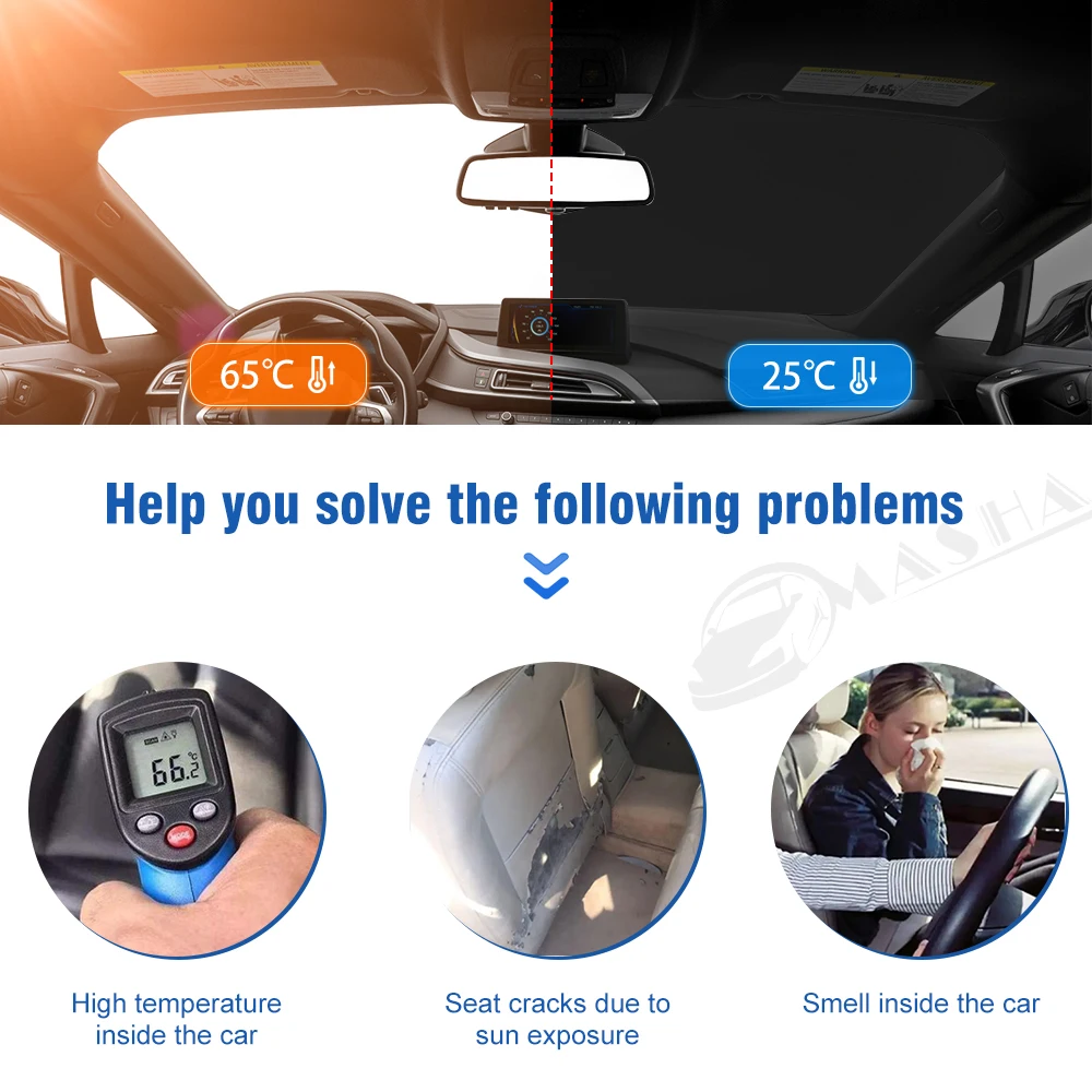 Car Sunshade,Windshield Sunshade,Windshield Sun Shade Windshield Sun Shade for Toyota CHR-CH-R Window Cover Sun Visor Foldable Sunscreen Blocks UV Rays Keep Your Car Cooler