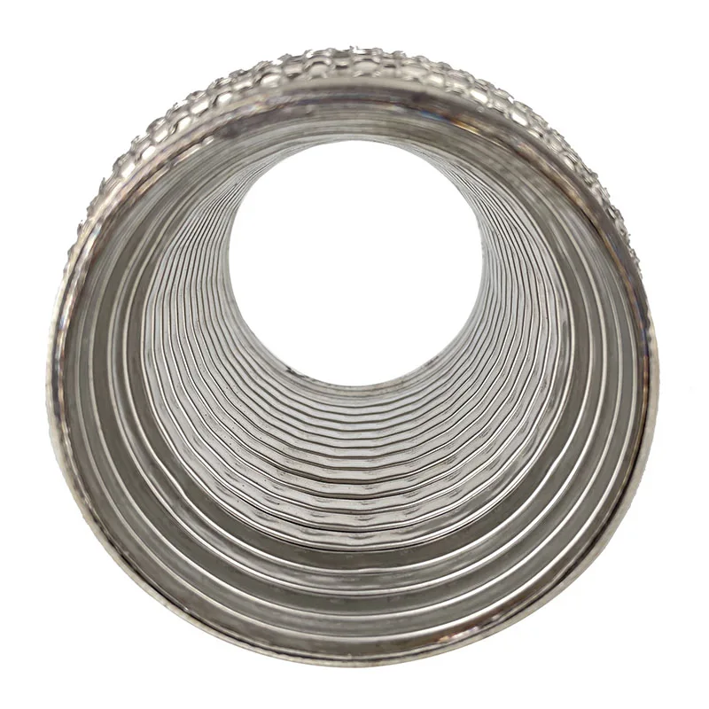 Stainless Steel SUS304 Exhaust Flex Pipes Tube Flex Coupler With Interlock Super Flexible 51x150mm 63x100mm 63x150mm 76x100mm exhaust flex pipes