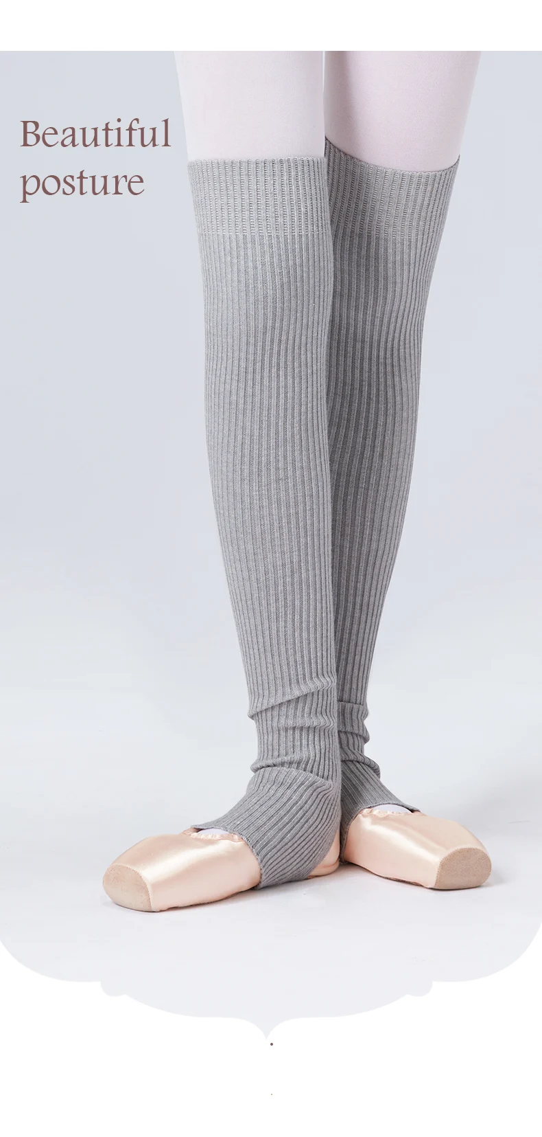 Beinwärmer Tanzballett für Damen und Kinder, gestrickte Stiefelsocken, Fußbezüge für den Winter, Fußknöchelärmel – Detail 7