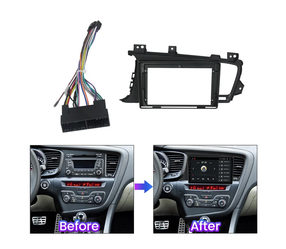MEKEDE 9 zoll Android Auto Radio Lünette Rahmen Für KIA Optima K5 2011-2014 LHD Dashboard Einzigen Rahmen auto Radio Panel Lünette Kit – Detail 3
