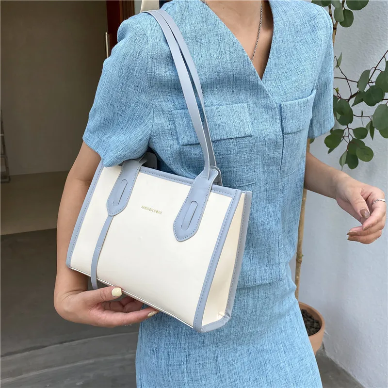Spring New Women's Bag Casual Tote Large Capacity High Quality PU Leather Shoulder Design Handbags For Women Shopper Woman Bags