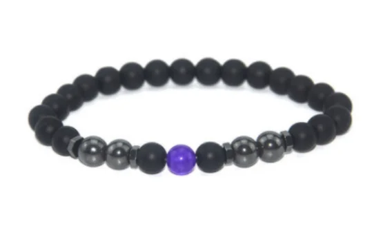 Anti-Swelling Black Obsidian Anklet Matte Retro Stylish Handmade Ankle Decoration 