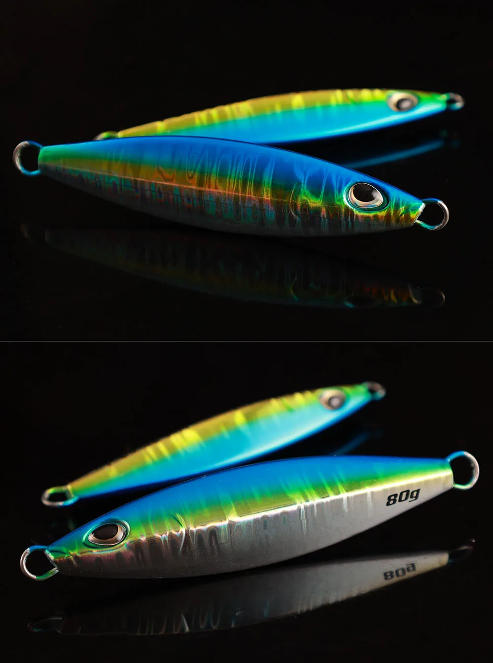 JIGGINGPRO Slow Pitch Jig 60g 80g 100g Meer Angeln Köder Glow Metall Jig Offshore Casting Jigging lockt Künstliche Köder – Detail 9