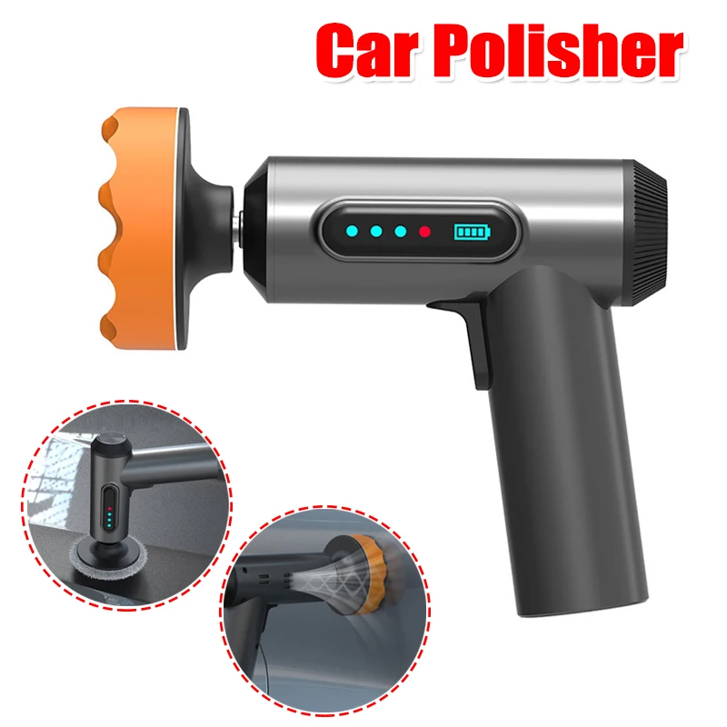 Electric Wireless Car Polishing Machine 1300rpm Rechargable Lithium ...
