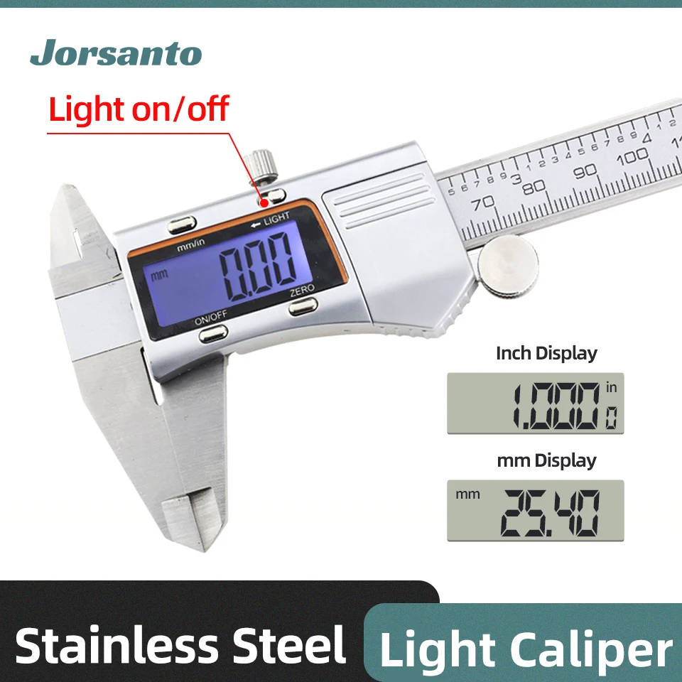 Night Light Display Caliper Pachometer Digital Ruler Measuring Instruments Digital Micrometer Electronic Caliper Thickness Gauge