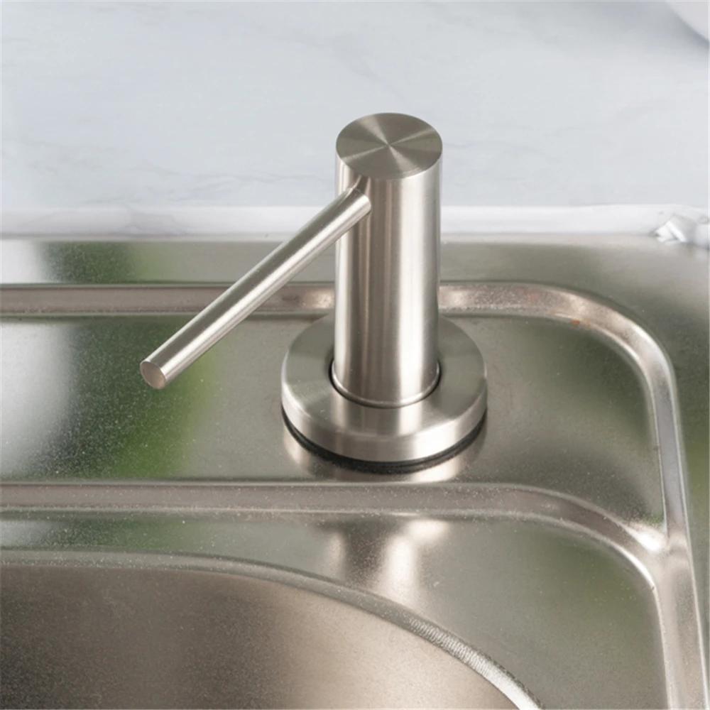 Kitchen Sink Soap Dispenser Stainless Steel Black Dispenser Detergent Liquid Soap Lotion Dispensers Built-in Design 5