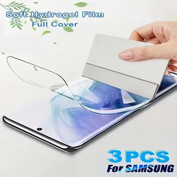 Pellicola Idrogel 3 Pezzi per Samsung Galaxy S25 S24 Ultra S23 S22 S21 Plus A36 A25 A15 A35 A26 A16 A54 A55 A56 Protezione Schermo