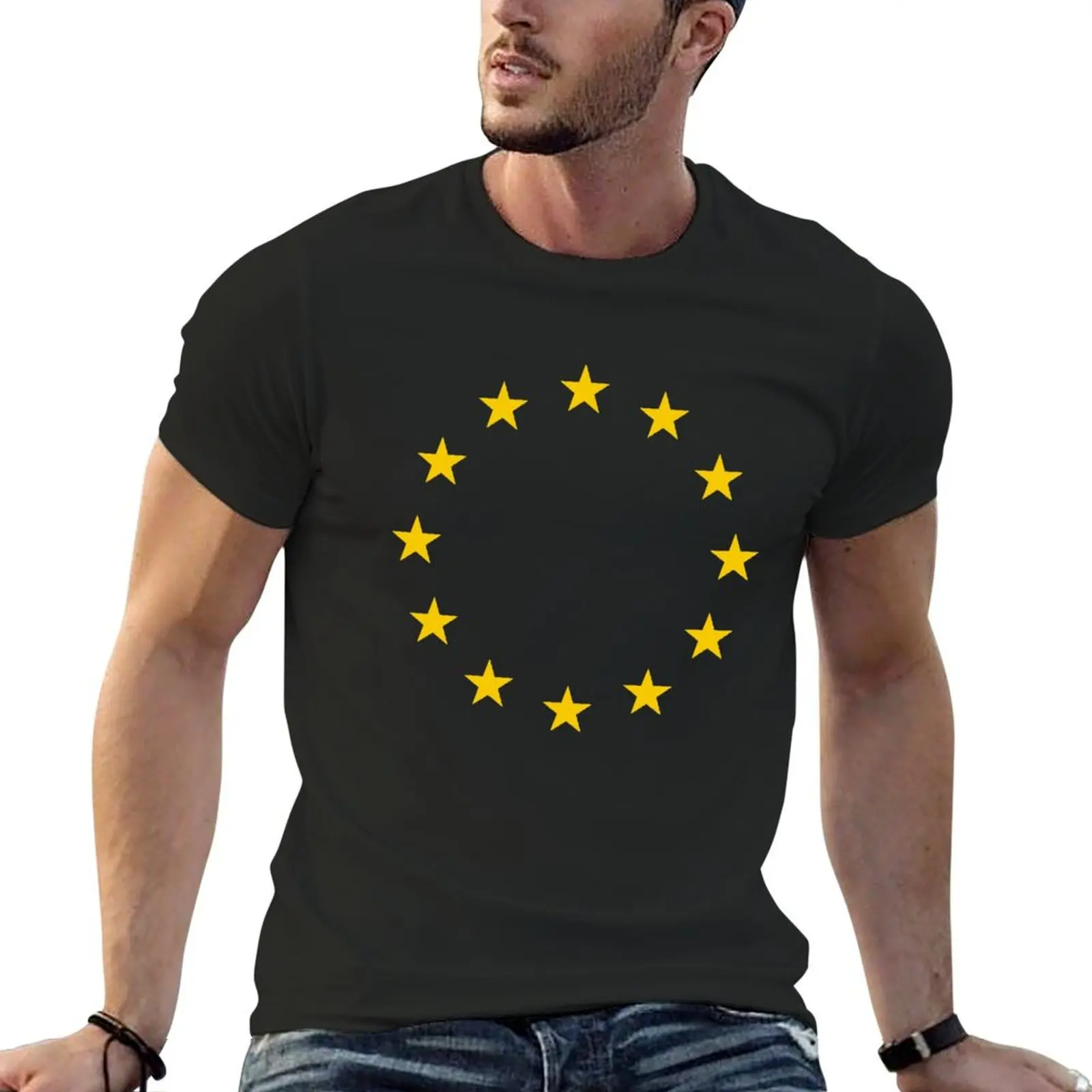 

EU Flag T-Shirt cute clothes shirts graphic tees baggy shirts plus size men clothing
