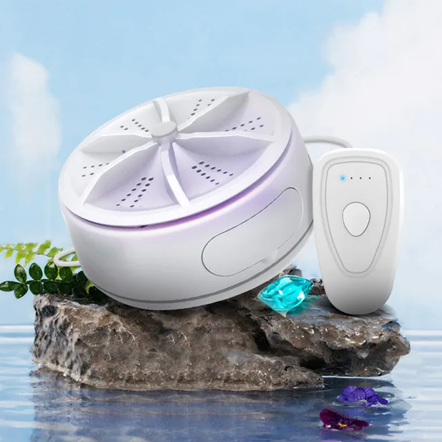 Ultrasonic Washing Machine Intelligent Timing Ultrasonic Turbo Washing Machine Portable Tools for Newborn Clothes Underwear Rags 2