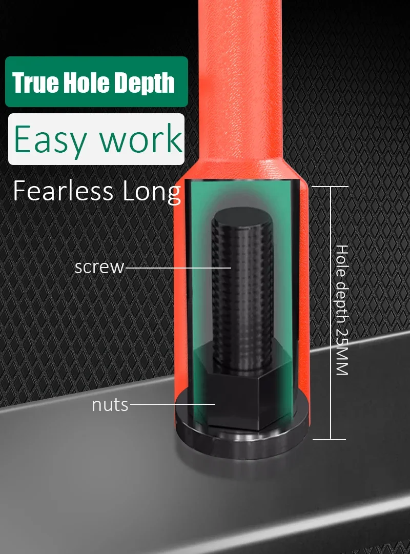 LAOA VDE T-förmiger Steckschlüssel CR-V 4–14 mm Sechskantschlüssel 58 HRC isolierter Sechskantschraubendreher Steckschlüssel 1 Stk – Detail 5
