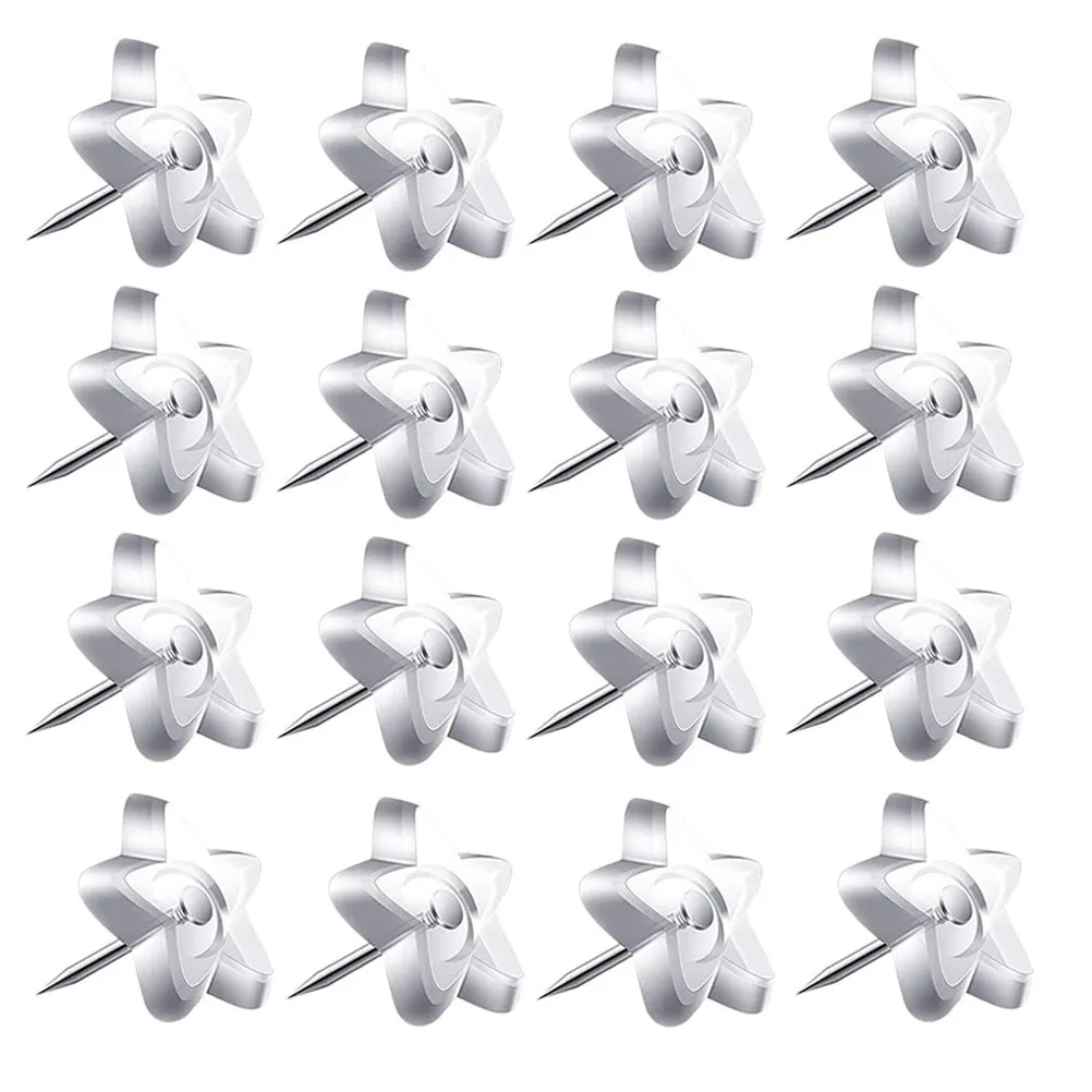 50개 별 모양 투명 장 푸시핀 코르크보드 벽걸이 게시판 사무실 가정용