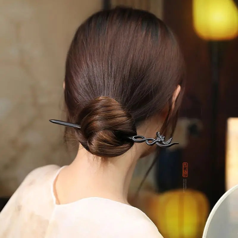 Hair Accessory Hair Stick Jewelry Accessories Chinese Hairpin Sticks Carving Sandalwood Hanfu Dress Hair Forks