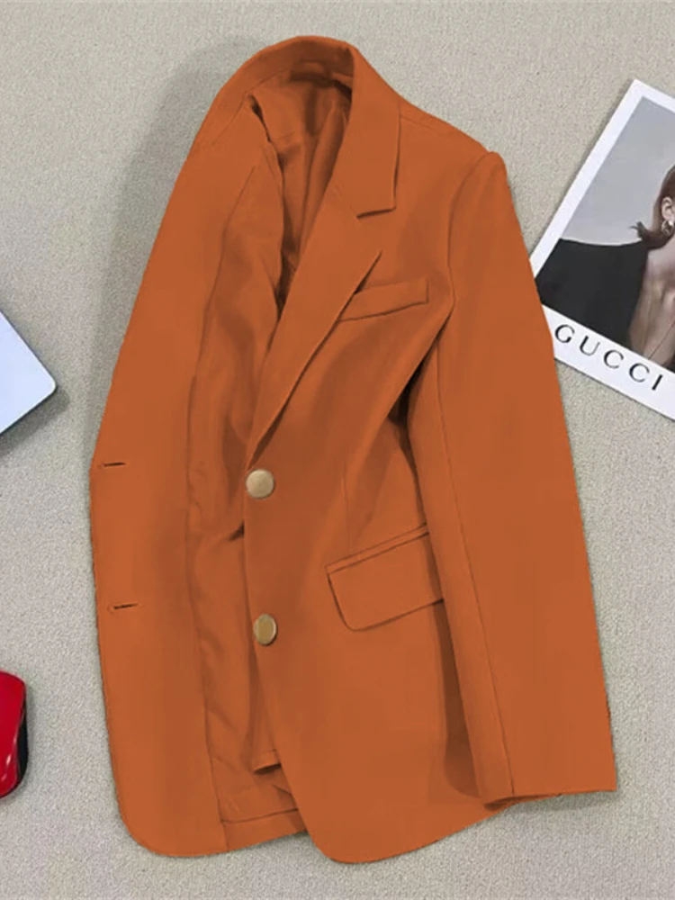 Spring Autumn Women's Long Sleeve Regular Fit Blazers New Woman Casual Jacket Suit Office Lady Fashion Coats Female Elegance Top