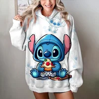 MINISO Women Disney Sweater Stitch Printed Sweatshirts Cute Cartoon Jacket Clothes Hoodie Woman Autumn/Winter Oversize Clothing 2
