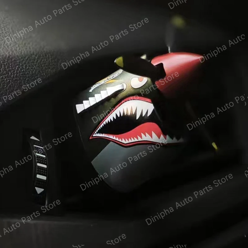New Creative P-40 Airplane Model Car Aroma Diffuser Green Shark Mouth/Tiger Head Tribute Vent Propeller Interior Trim_voghion.com