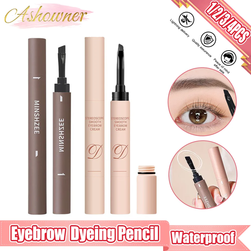 

Eyebrow Dyeing Cream Pencil Pomade Brow Gel Eyebrow Enhancer Pen Natural Long Lasting Waterproof Cosmetics Women Makeup Tool