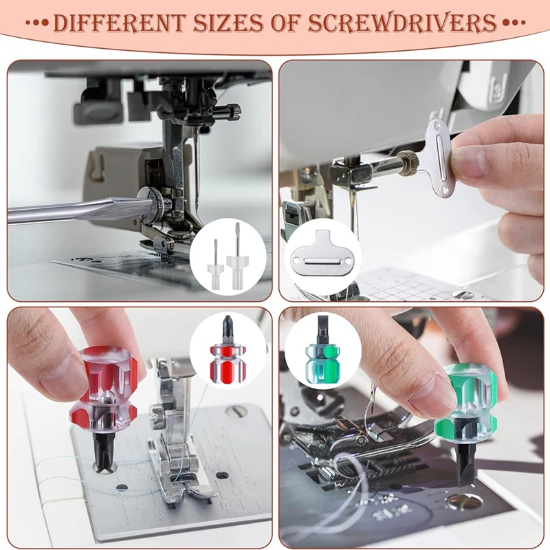 14 Pieces Sewing Machine Cleaning Kit, Screwdriver, Seam Rippers, Silicone Brush For Repair And Cleaning Machine Sewing