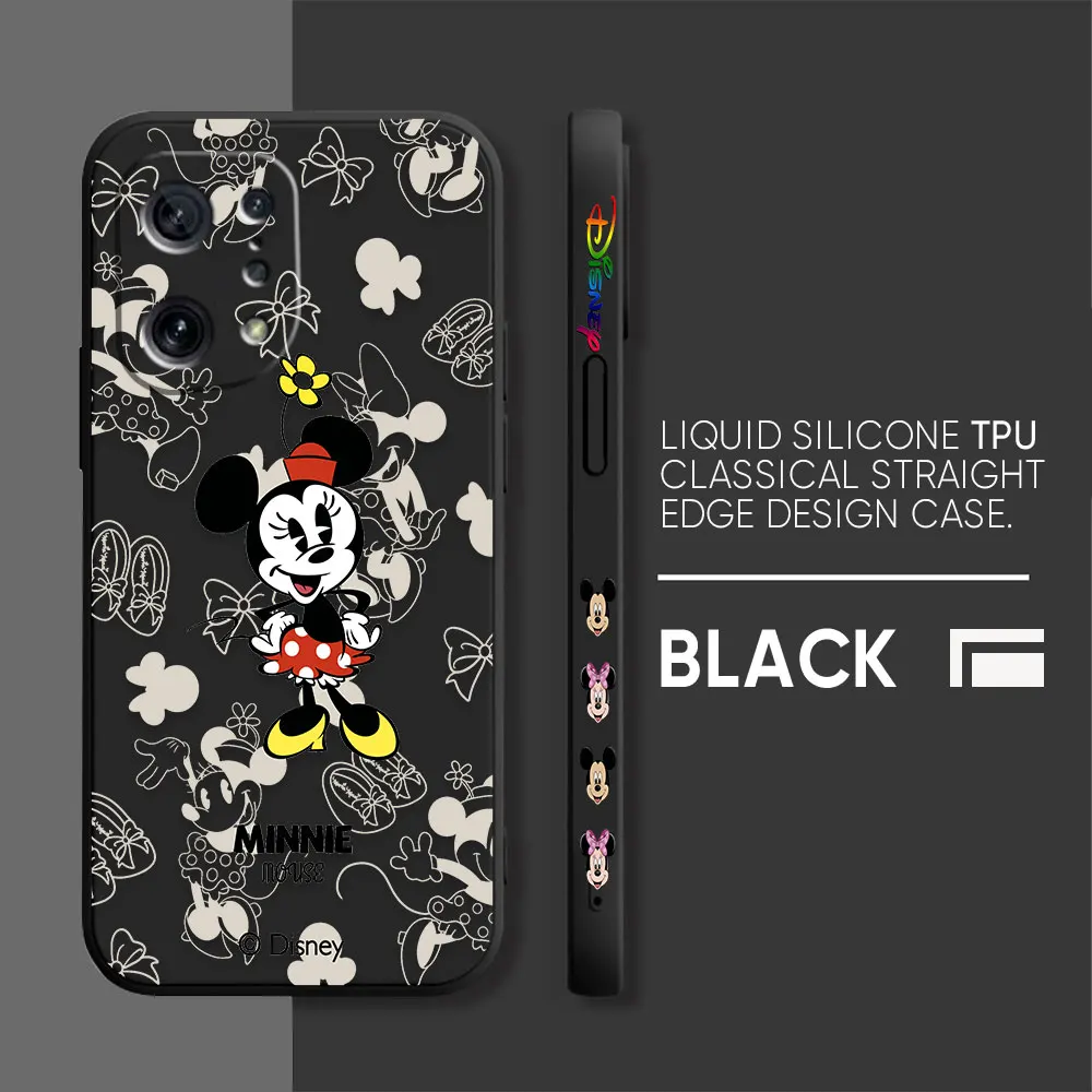 thumbnail image 1 of Case For OPPO FIND X6 X3 REALME X7 X50 RENO 2 4Z 4 6 Lite 5Z 5F 4G 5G PRO Liquid Silicone Case Funny Mickey Minnie Mouse, 1 of 5