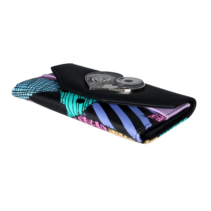 Disney the Nightmare before Christmas Printed Trifold Wallet Fashion Personalized Card Holder Coin Purse ID Window